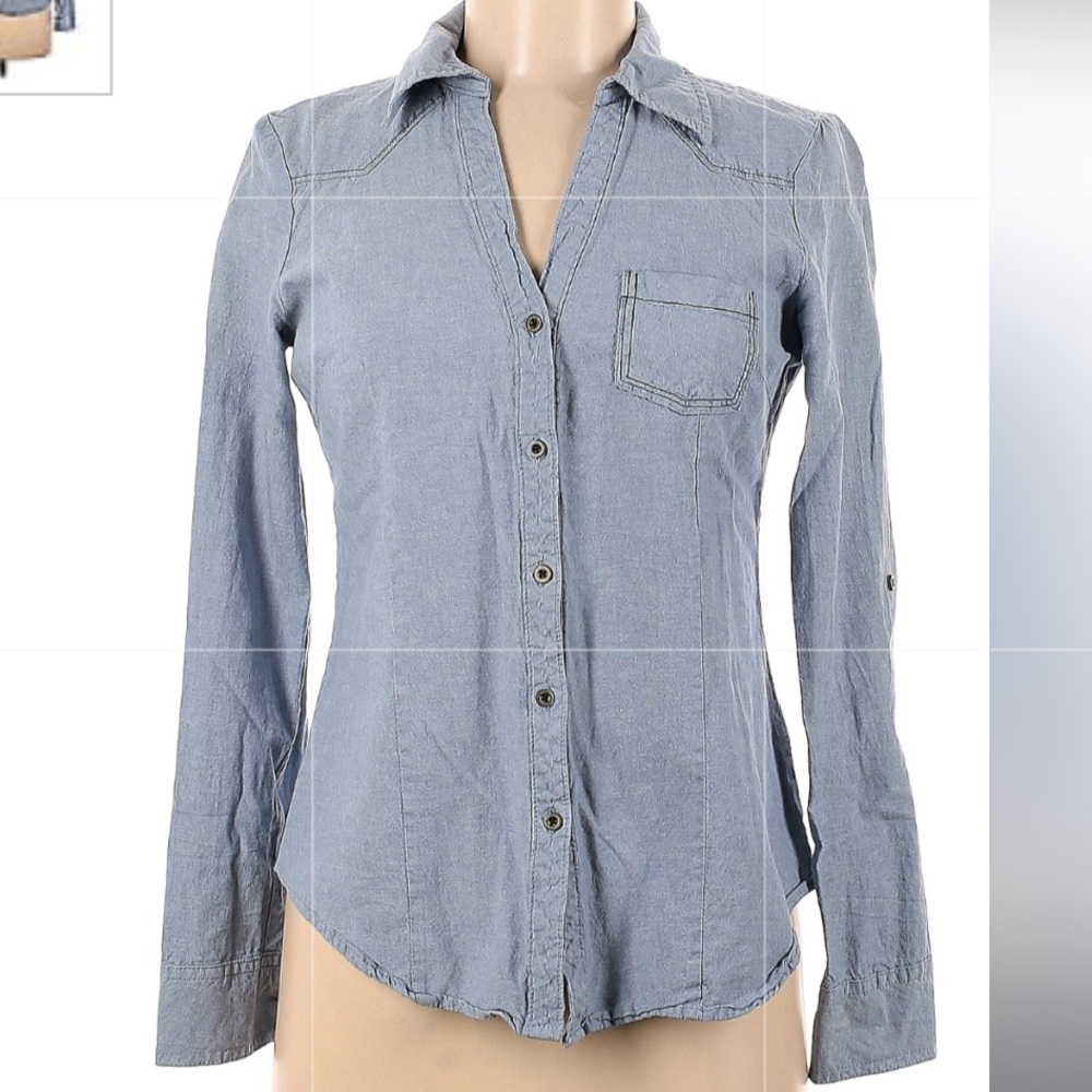 Girl Krazy Blue Button Down Shirt